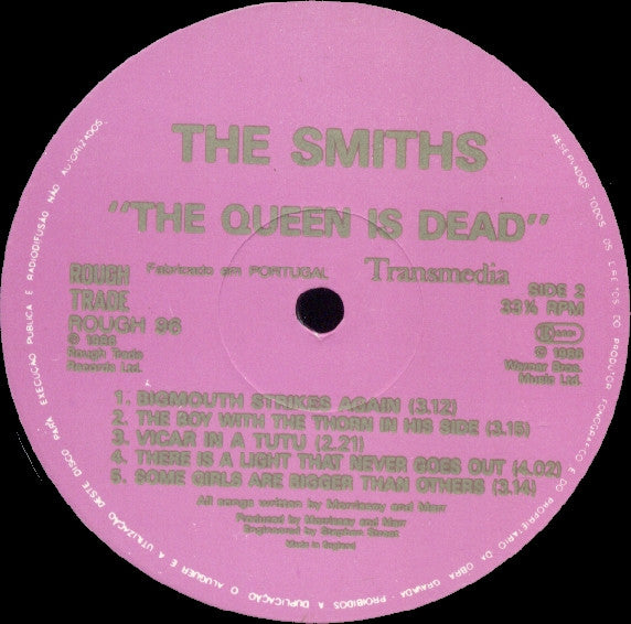 The Smiths : The Queen Is Dead (LP, Album, Gat)
