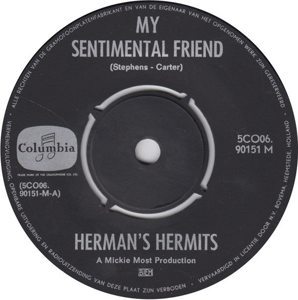 Herman's Hermits : My Sentimental Friend (7", Single)