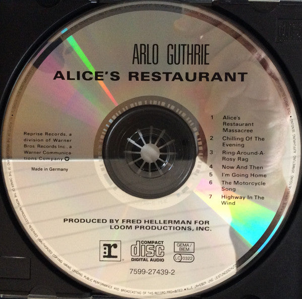 Arlo Guthrie : Alice's Restaurant (CD, Album)