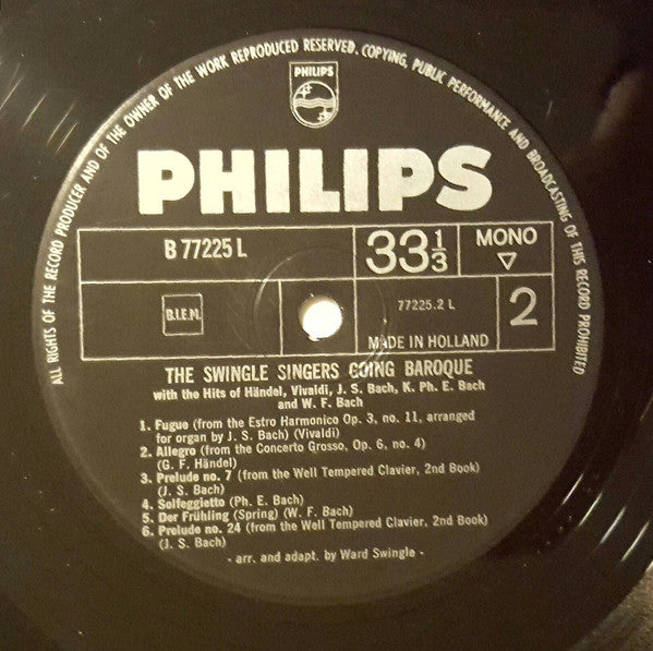 Les Swingle Singers : Going Baroque (LP, Album, Mono)