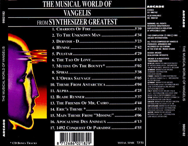 Ed Starink : The Musical World Of Vangelis (CD, Comp)