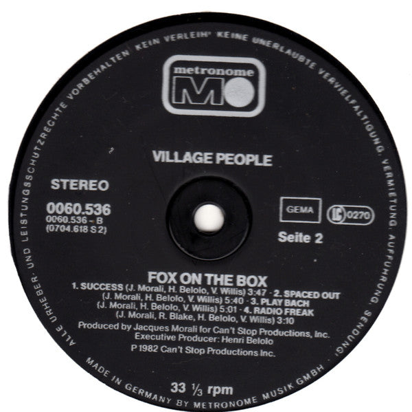 Village People : Fox On The Box (LP, Album)