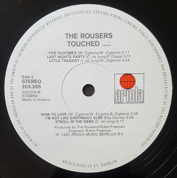 The Rousers : Touched (LP, Album + 7", Single)