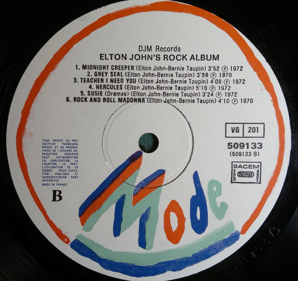 Elton John : Elton John's Rock Album (LP, Album, Comp)
