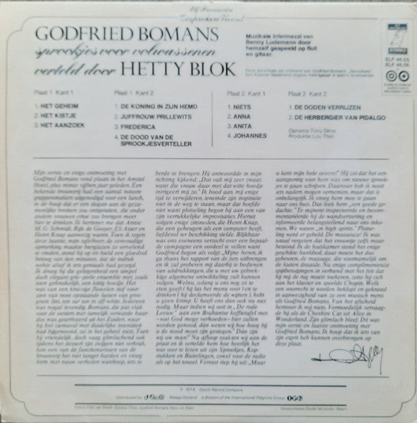 Godfried Bomans, Hetty Blok : Sprookjes Voor Volwassenen (2xLP, Album, Mono, Gat)