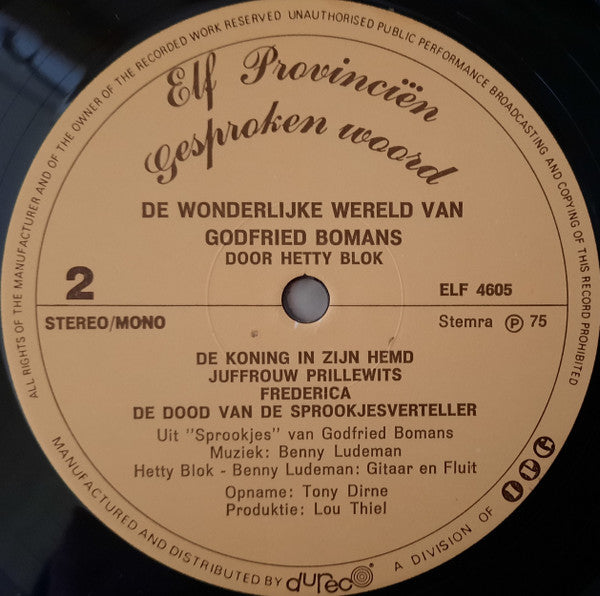Godfried Bomans, Hetty Blok : Sprookjes Voor Volwassenen (2xLP, Album, Mono, Gat)
