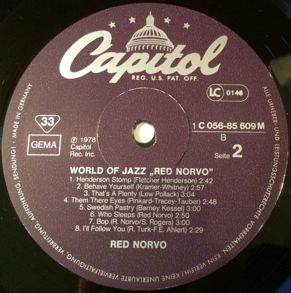 Red Norvo : World Of Jazz "Red Norvo" (LP, Comp)