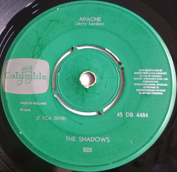 The Shadows : Apache (7", Single, Mono, Gre)