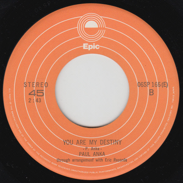 Paul Anka : Diana (7", Single)
