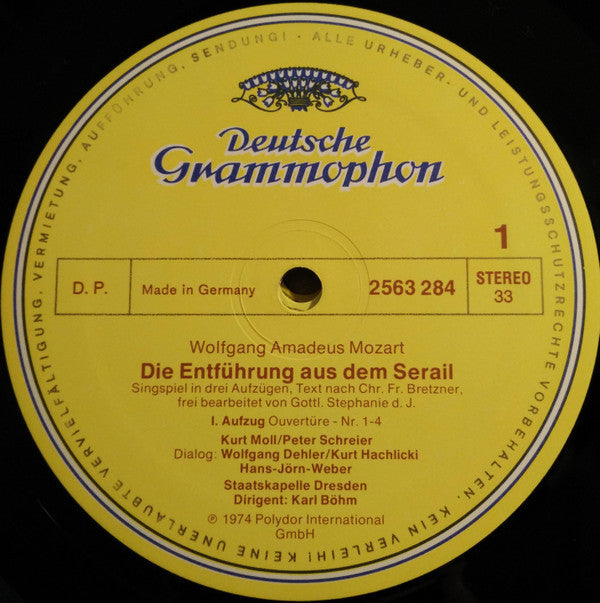Wolfgang Amadeus Mozart - Arleen Auger, Reri Grist, Peter Schreier, Harald Neukirch, Kurt Moll, Staatskapelle Dresden With Karl Böhm : Die Entführung Aus Dem Serail / Der Schauspieldirektor (3xLP + Box)