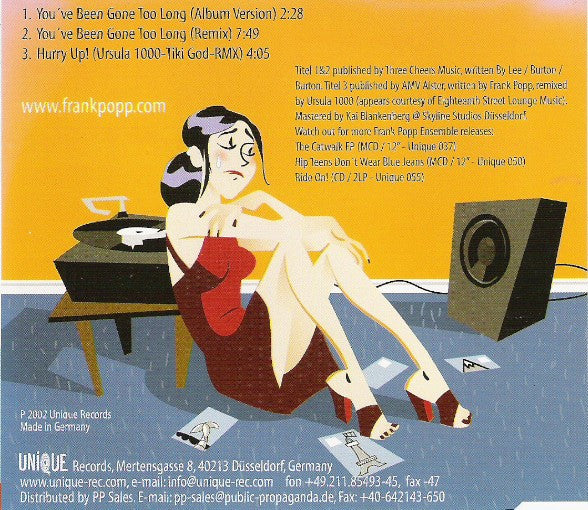 The Frank Popp Ensemble : You've Been Gone Too Long (CD, Maxi)