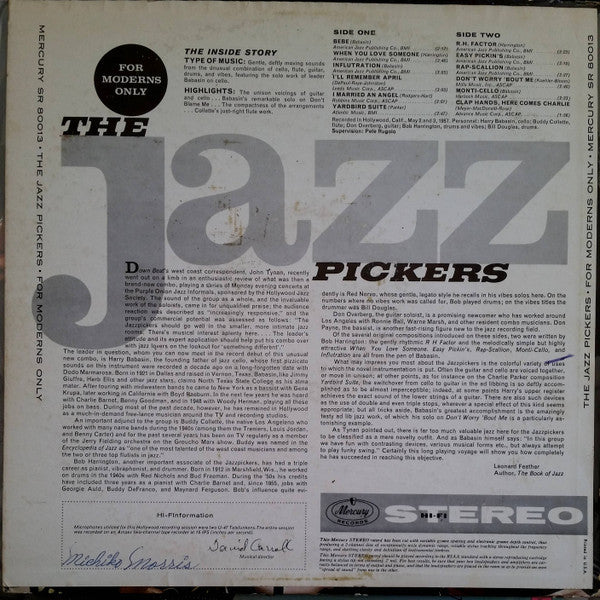 Harry Babasin And The Jazz Pickers : For Moderns Only (LP)