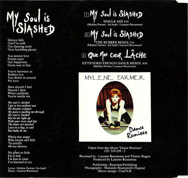 Mylène Farmer : My Soul Is Slashed (CD, Maxi)