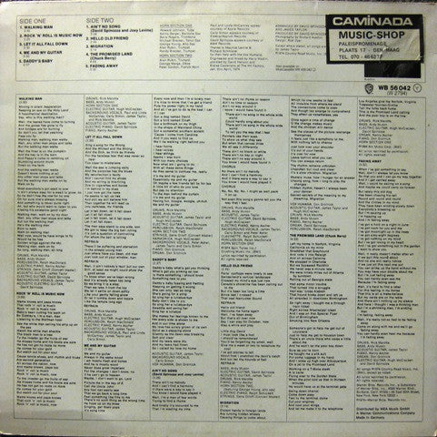 James Taylor (2) : Walking Man (LP, Album)