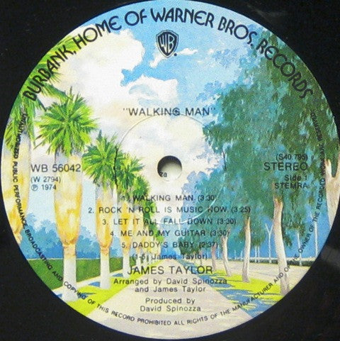 James Taylor (2) : Walking Man (LP, Album)