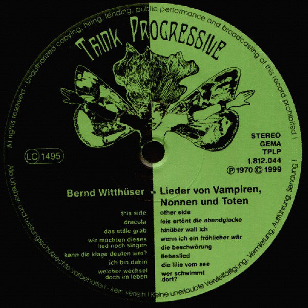Bernd Witthüser : Lieder Von Vampiren, Nonnen Und Toten (LP, Album, RE)
