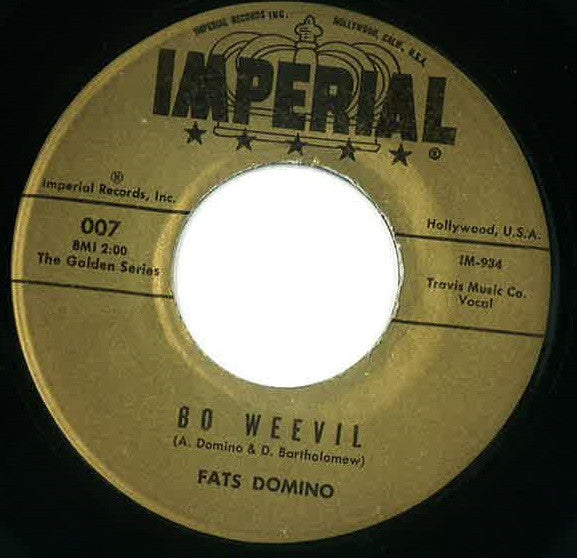 Fats Domino : Bo Weevil / Whole Lotta Loving (7", Single, RP)