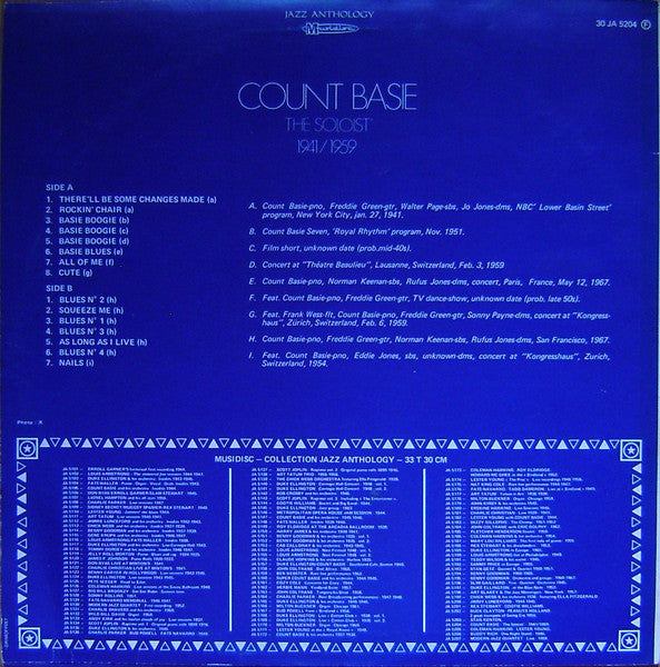 Count Basie : The Soloist' 1941/1959 (LP, Comp)