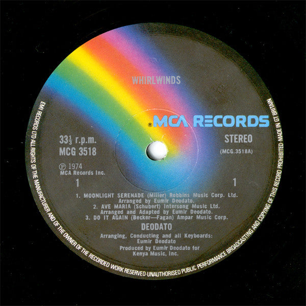 Deodato* : Whirlwinds (LP, Album, Gat)