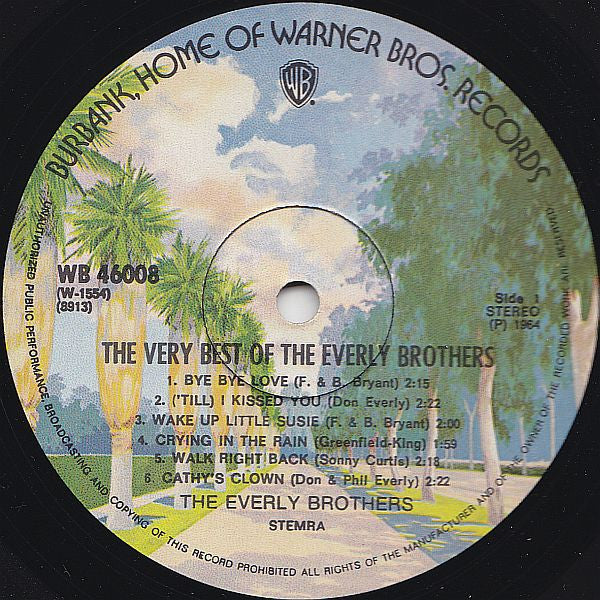 Everly Brothers : The Very Best Of The Everly Brothers (LP, Album, RE)