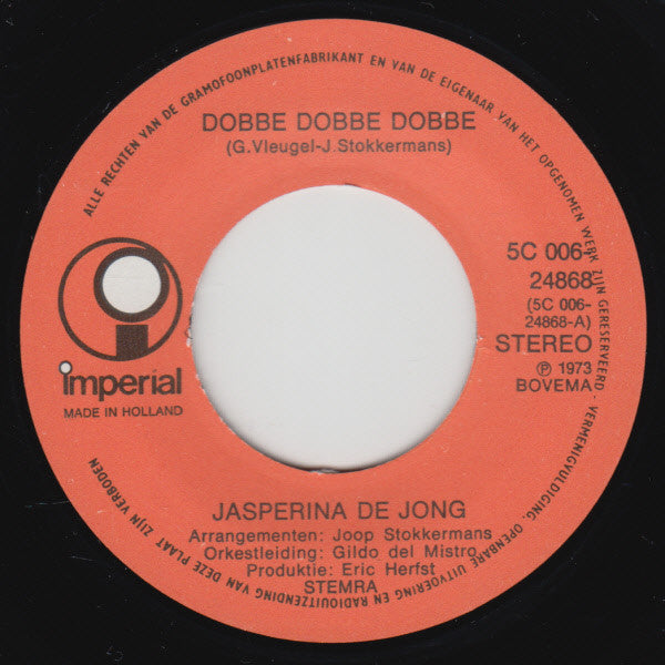Jasperina de Jong : Dobbe, Dobbe, Dobbe (7", Single)