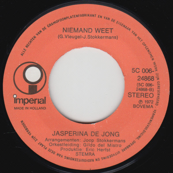 Jasperina de Jong : Dobbe, Dobbe, Dobbe (7", Single)