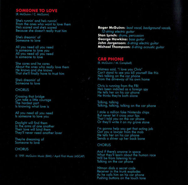 Roger McGuinn : Back From Rio (CD, Album, Club)