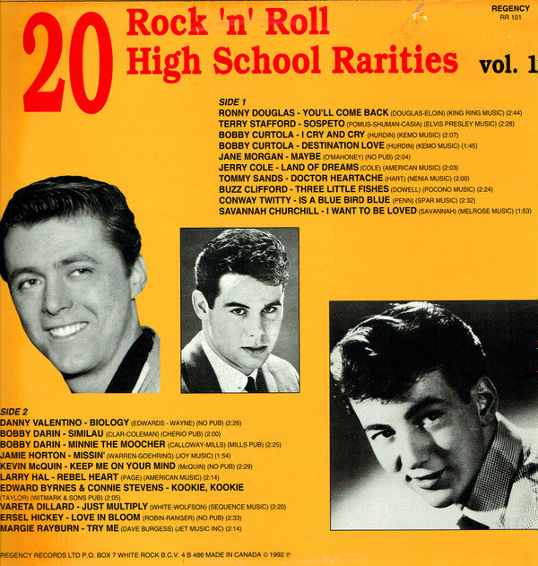 Various : 20 Rock'n'Roll High School Rarities Vol. 1 (LP, Comp)