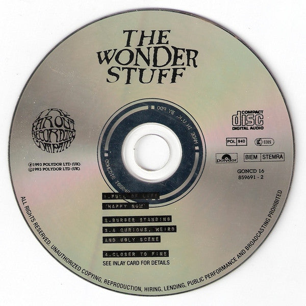 The Wonder Stuff : Full Of Life (Happy Now) E.P. (CD, EP, CD1)