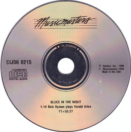 Dick Hyman : Blues In The Night (Dick Hyman Plays Harold Arlen) (CD, Album)