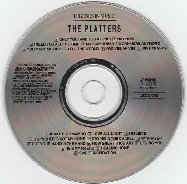 The Platters : Legends In Music (CD, Comp)