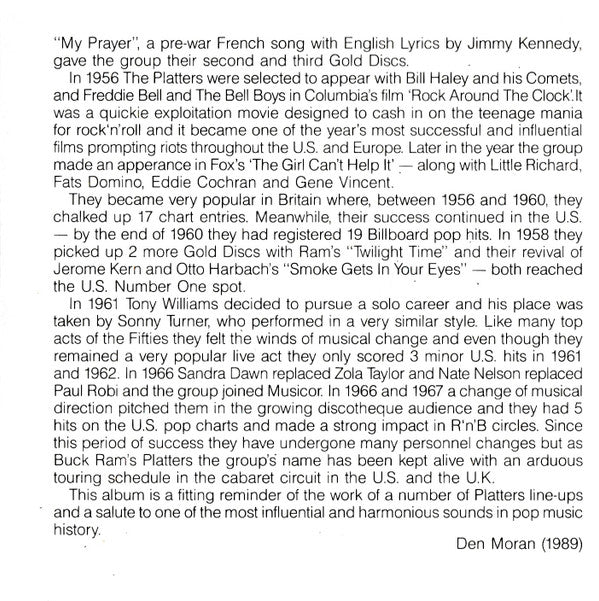 The Platters : Legends In Music (CD, Comp)