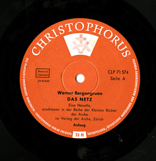 Werner Bergengruen : Spricht Das Netz (10", Mono)