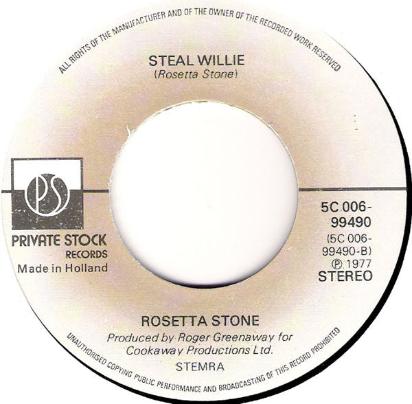 Rosetta Stone (2) : Sunshine Of Your Love (7", Single)