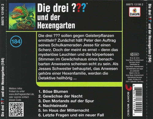 Kari Erlhoff : Die Drei ??? 184 - Und Der Hexengarten (CD)