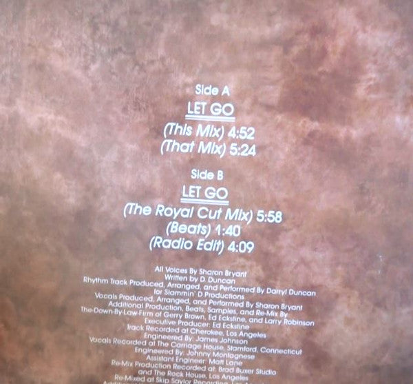 Sharon Bryant : Let Go (12", Single, Spe)