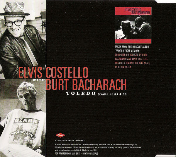 Elvis Costello With Burt Bacharach : Toledo (CD, Promo)