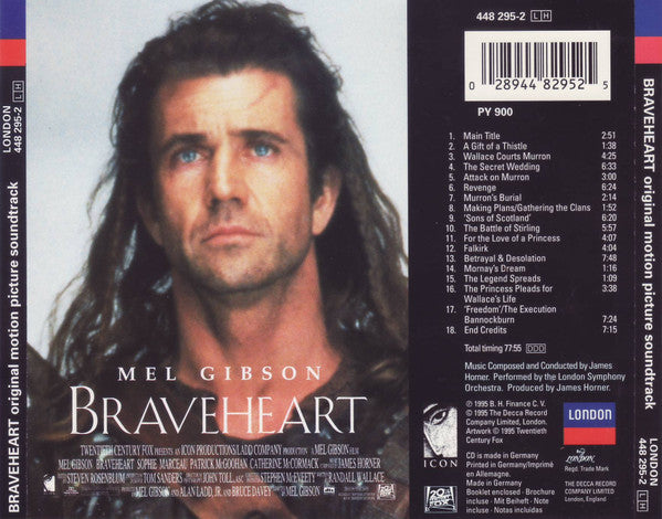 James Horner Performed By London Symphony Orchestra : Braveheart (Original Motion Picture Soundtrack) (CD, Album)