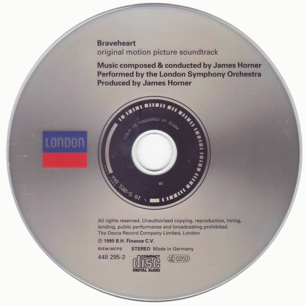 James Horner Performed By London Symphony Orchestra : Braveheart (Original Motion Picture Soundtrack) (CD, Album)