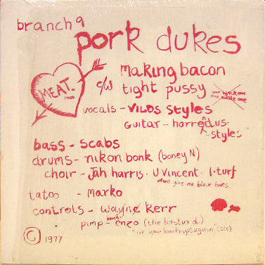 The Pork Dukes : Making Bacon / Tight Pussy (12", Single, Yel)
