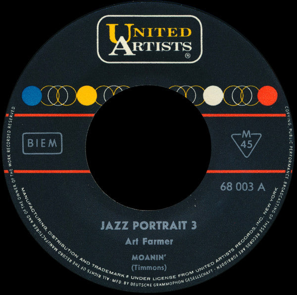 Art Farmer Tentet : The Jazz Portrait 3 (7", Mono)