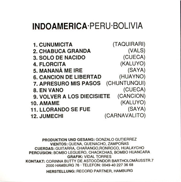 Gruppe Indoamerica : Peru·Bolivia (CD)