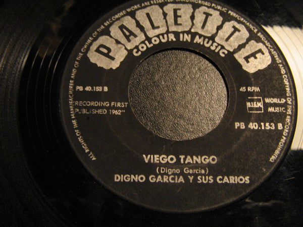 Digno Garcia Y Sus Carios : Sabeline / Viego Tango (7", Single)
