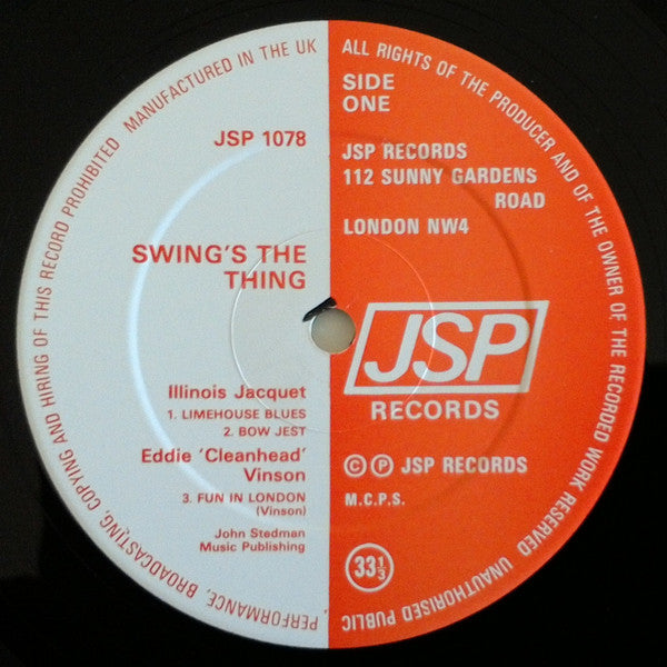 Illinois Jacquet, Eddie "Cleanhead" Vinson, Eddie Durham : Swing's The Thing (LP, Comp)
