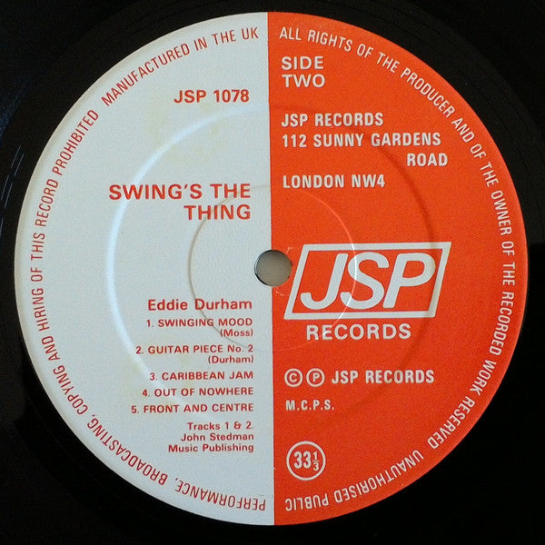 Illinois Jacquet, Eddie "Cleanhead" Vinson, Eddie Durham : Swing's The Thing (LP, Comp)