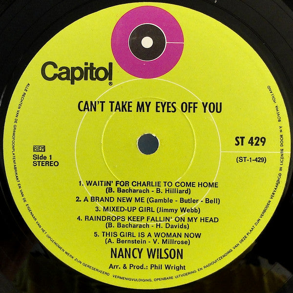 Nancy Wilson : Can't Take My Eyes Off You (LP, Album)
