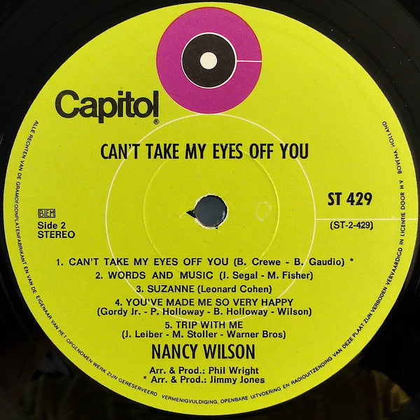 Nancy Wilson : Can't Take My Eyes Off You (LP, Album)
