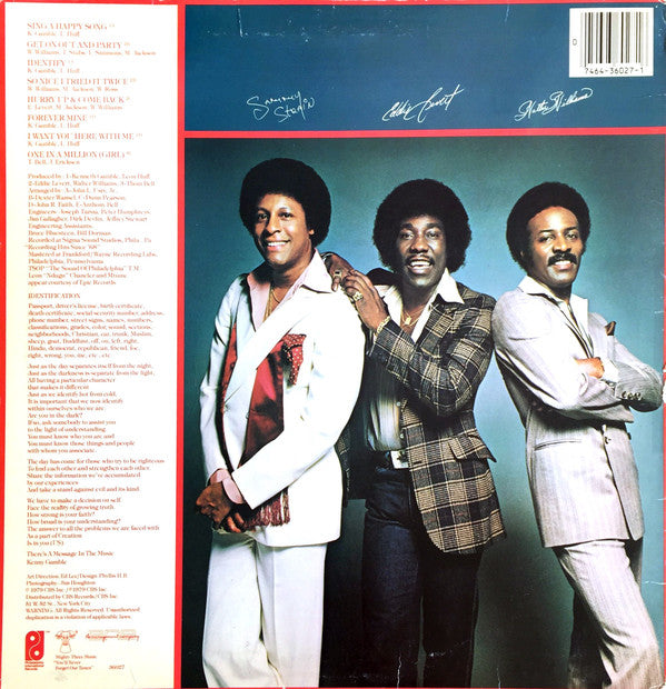 The O'Jays : Identify Yourself (LP, Album, San)
