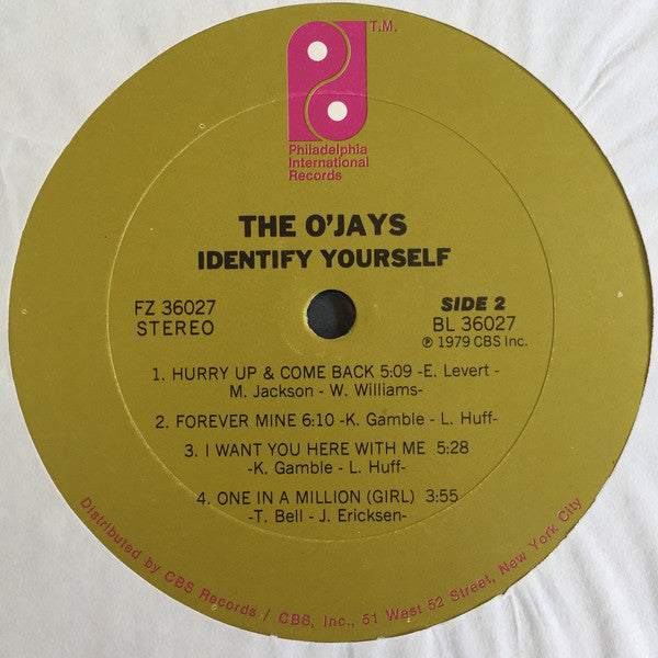 The O'Jays : Identify Yourself (LP, Album, San)