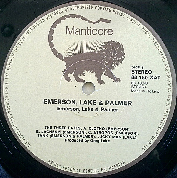 Emerson, Lake & Palmer : Emerson, Lake & Palmer (LP, Album, RE)